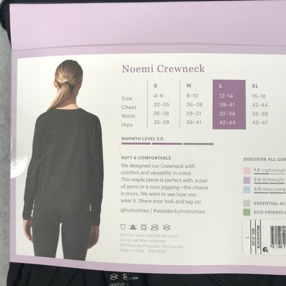 Wander Hot Totties Thermal Top Large Midweight Base Layers Noemi Soft Snow Ski - Picture 5 of 6